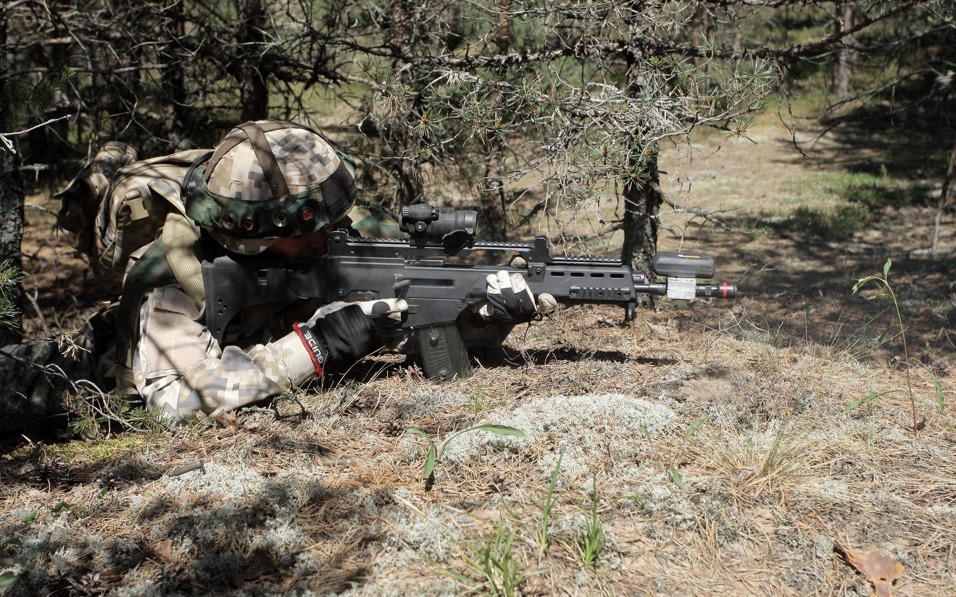 ejército letón soldado armas