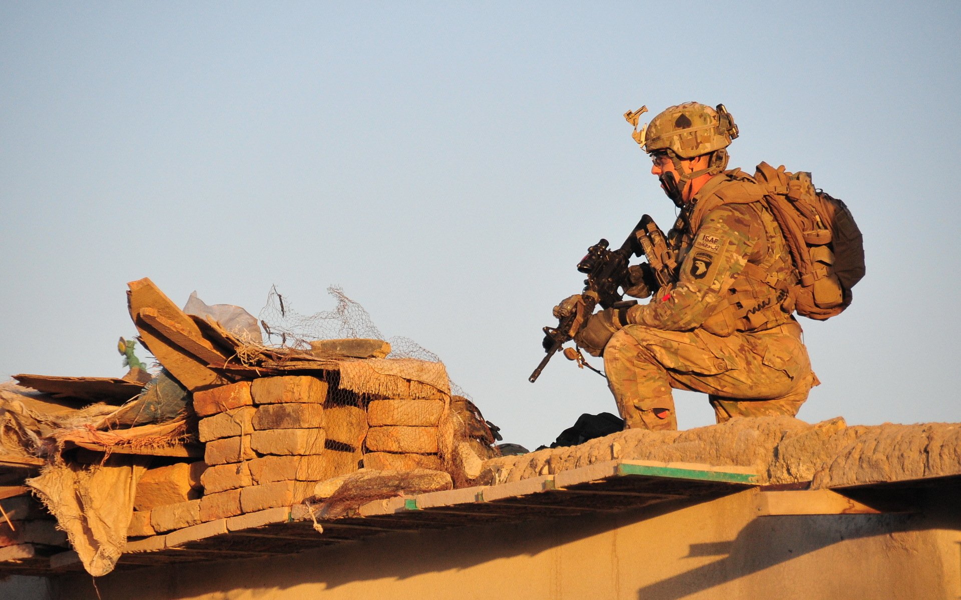 armée des états-unis soldats armes