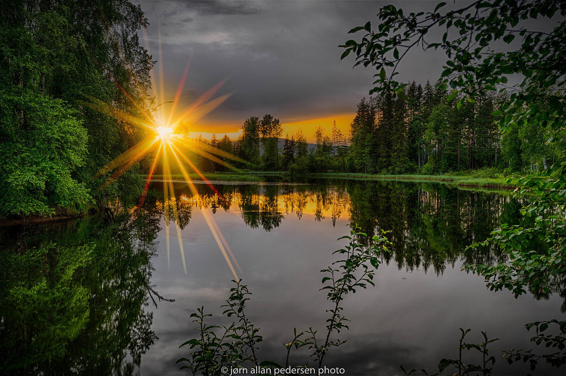 nature été rivière soir coucher de soleil soleil rayons