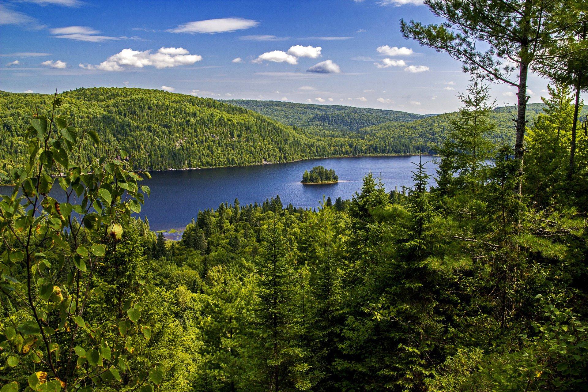 nature canada national park forest lake island