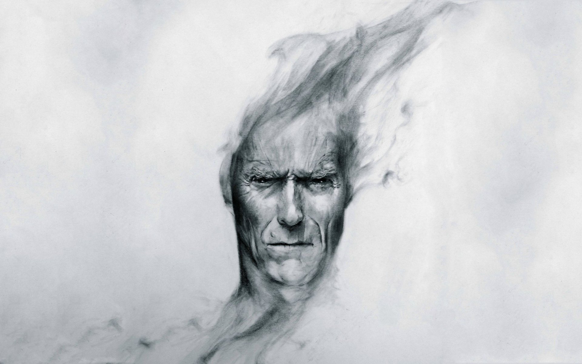 clint eastwood testa sguardo arte