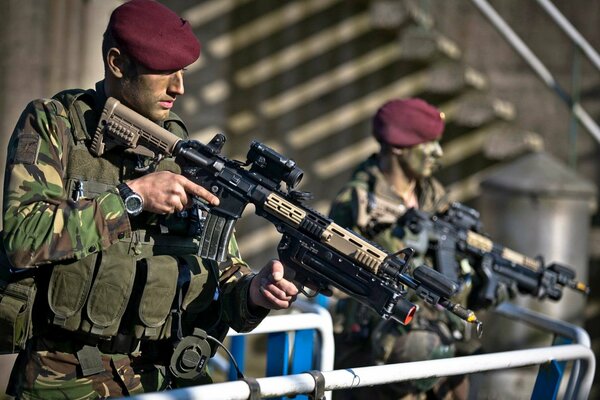 Soldats armés de l armée royale