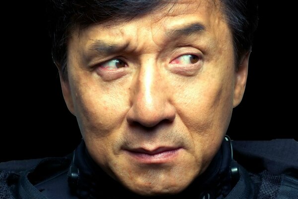 Jackie Chan s piercing gaze