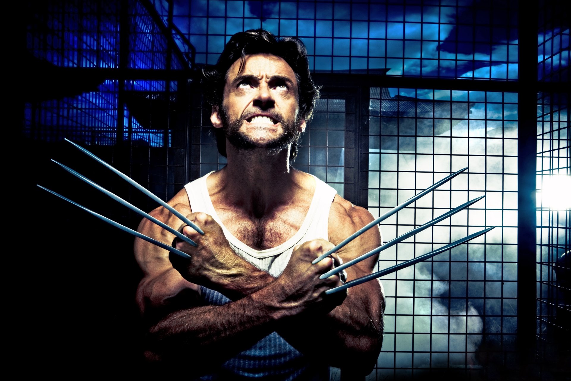 hugh jackman wolverine x man mutant bohater mężczyzna aktor pazury noże ostrza ostrza