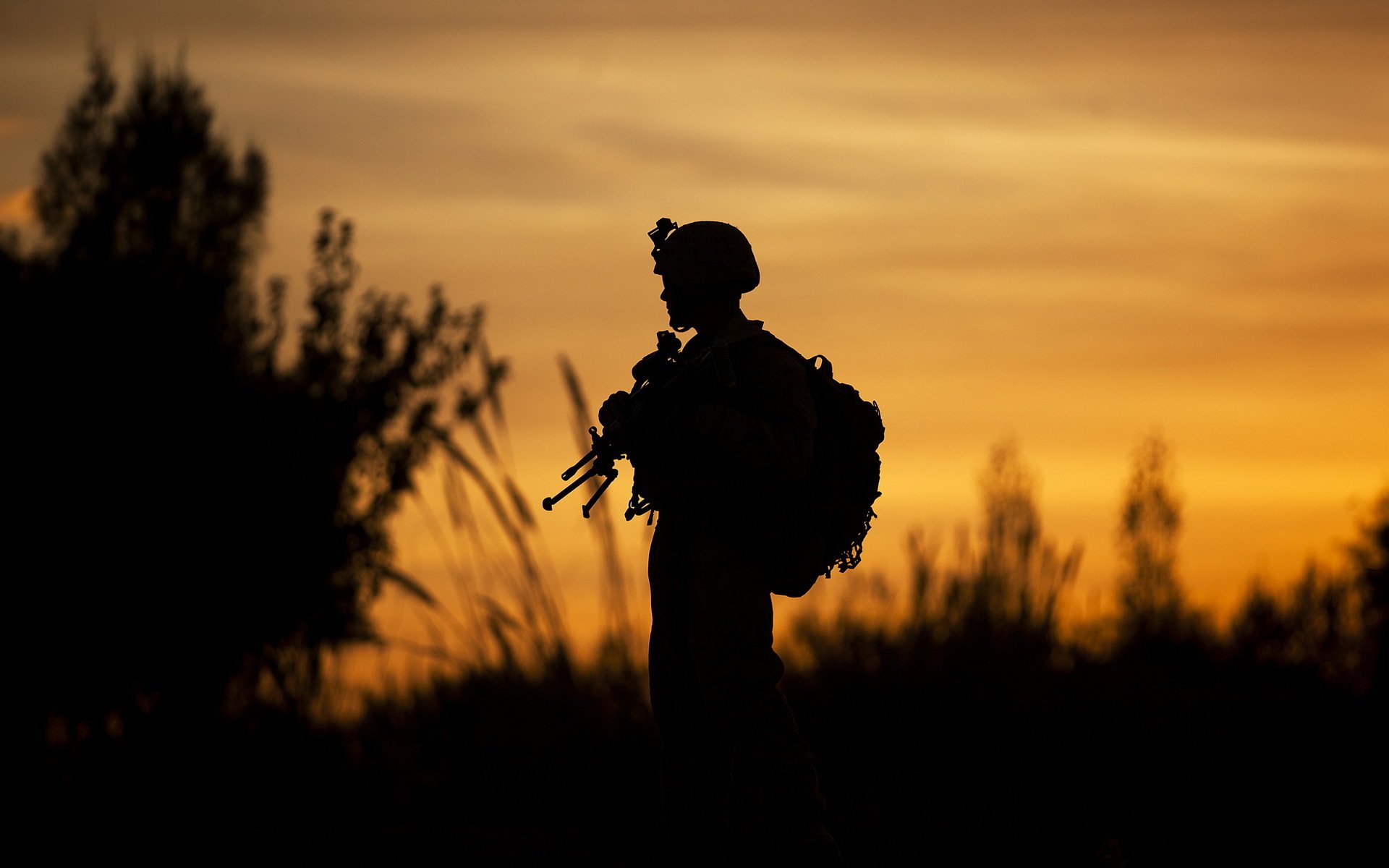 soldat silhouette fond