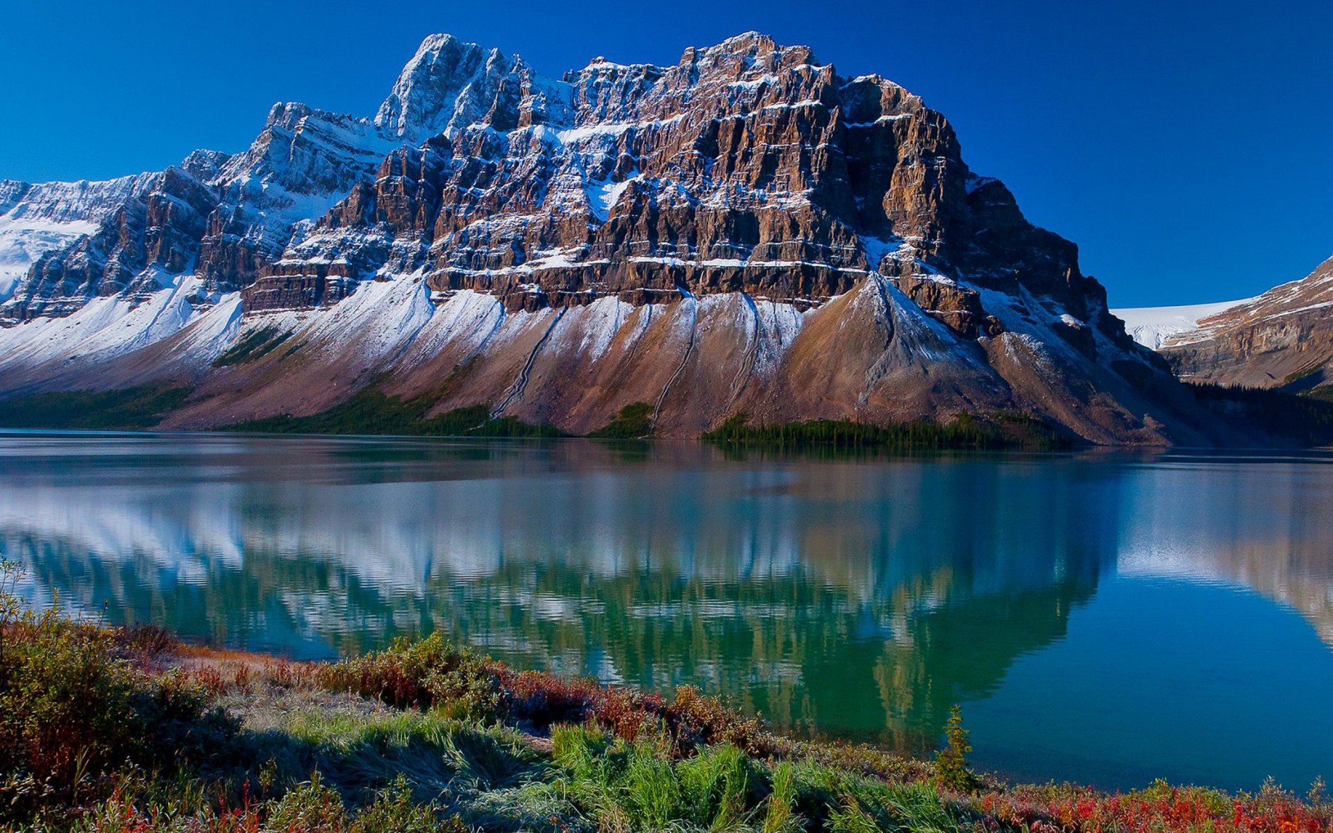 nature mountains lake stone