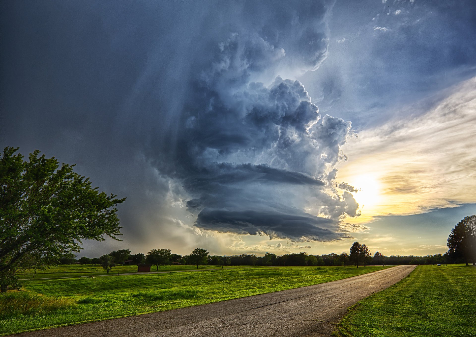 nature road overcast cyclone