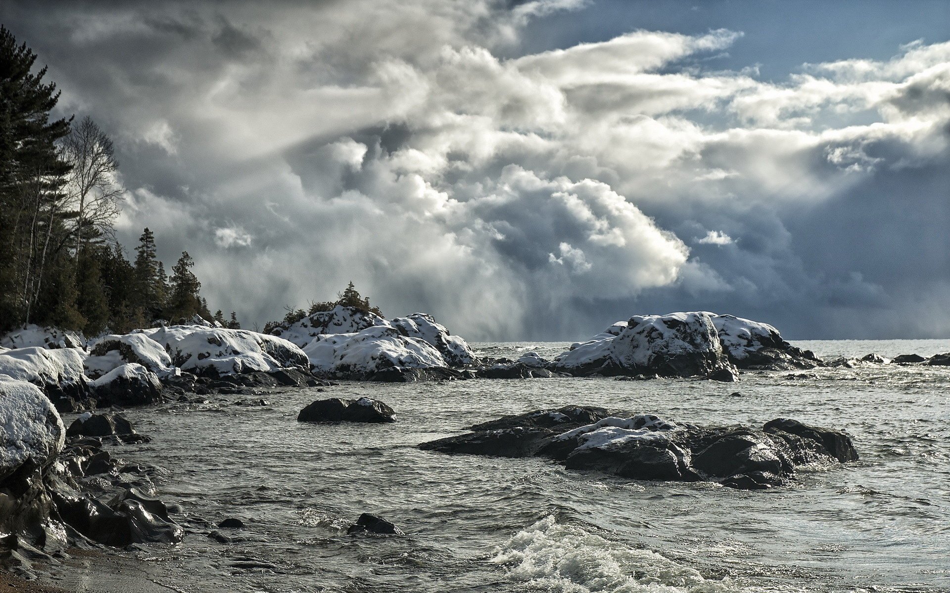 see himmel landschaft kälte element