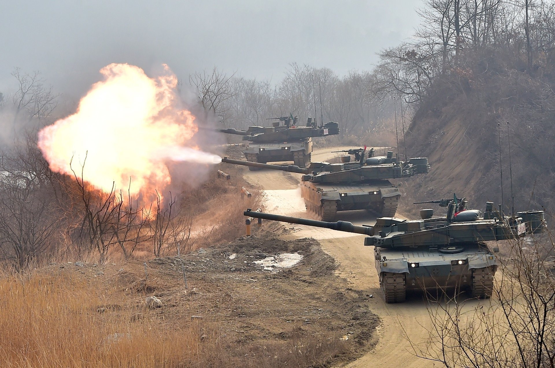 kampfpanzer k2 black panther schießen südkorea main