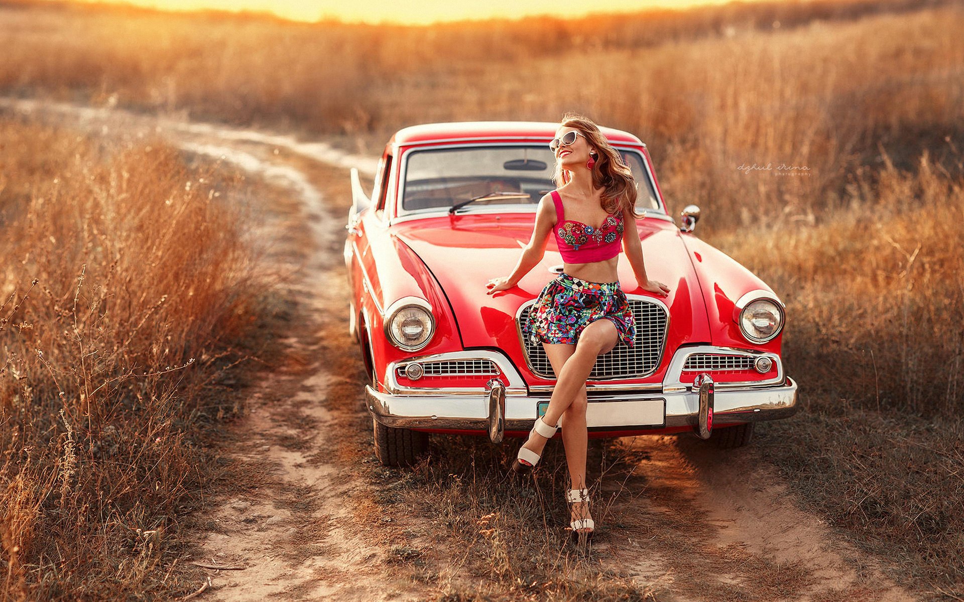 chica naturaleza coche estado de ánimo