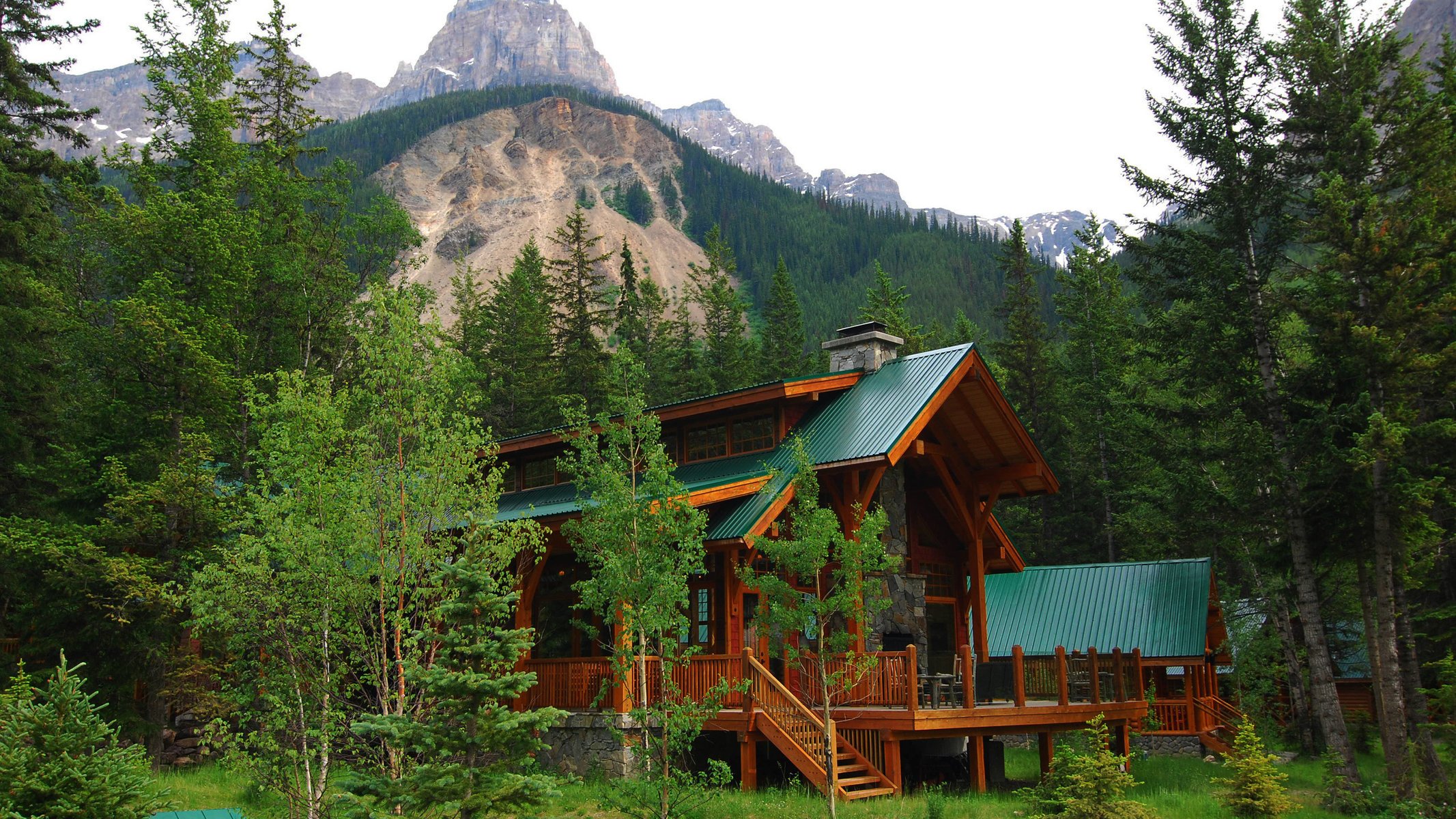 natur berge wald haus schön sommer