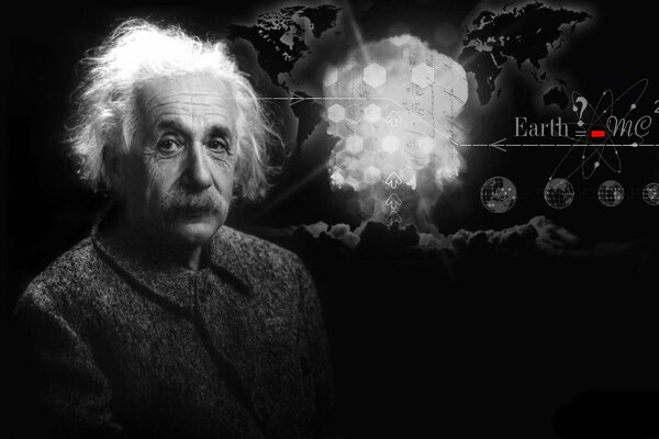 Physicien scientifique théoricien Albert Einstein et formules