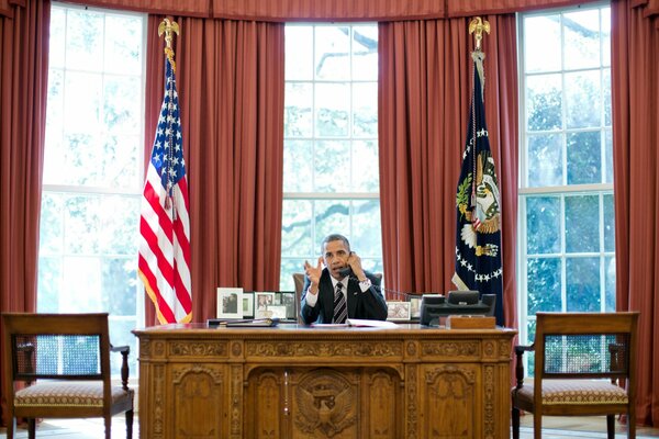 El presidente Barack Obama en la Casa blanca