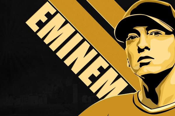 Eminem gezeichnetes Foto mit Unterschrift