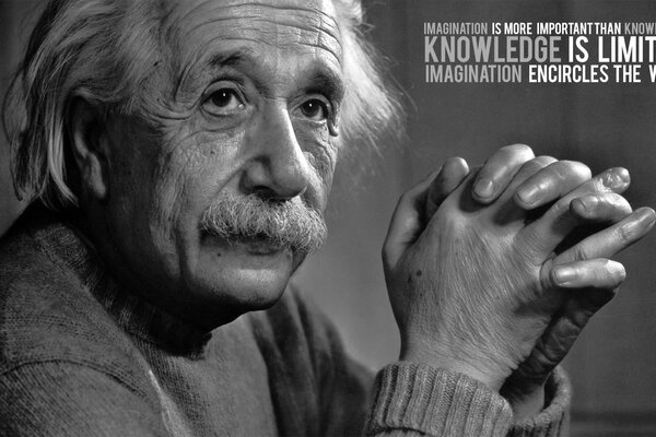 Photos of Einstein and his famous quotes