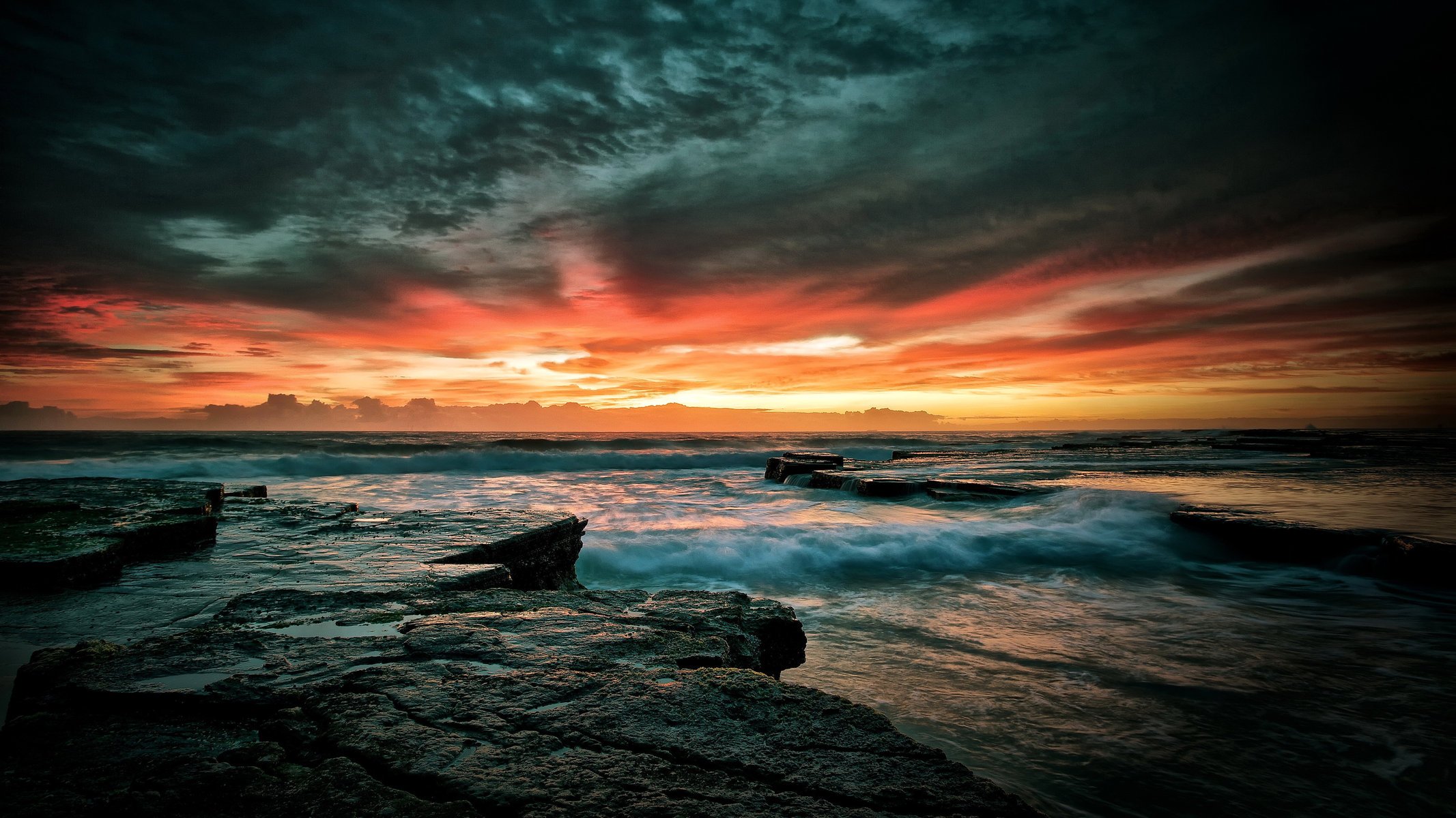 pietre cielo paesaggio tramonto mare natura