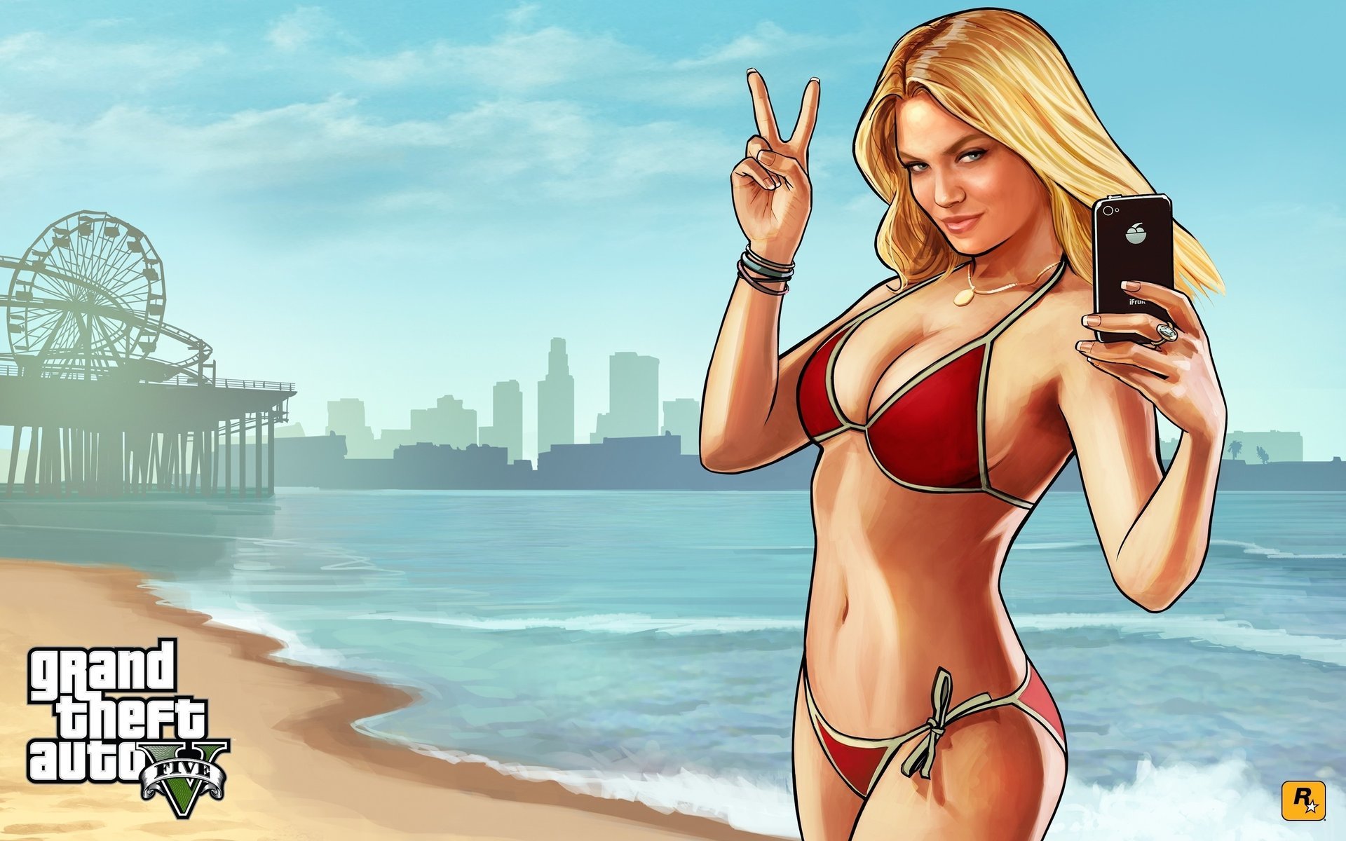 grand theft auto v gta v junto al mar chica