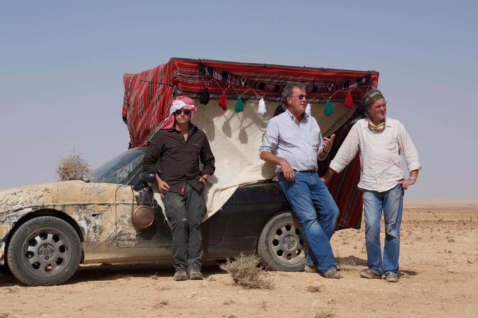 top gear photo riding in desert