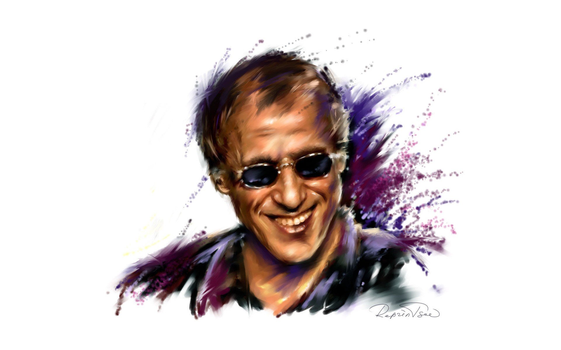 adriano celentano acteur chanteur dessin lunettes sourire