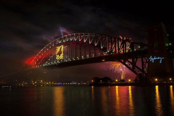 There are very beautiful bridges over the river in Australia