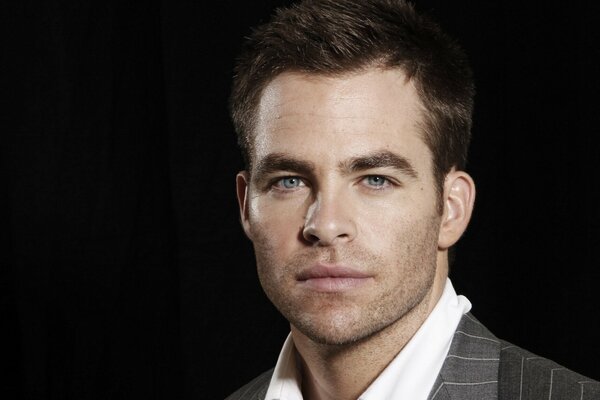 El Actor Chris Pine. Retrato