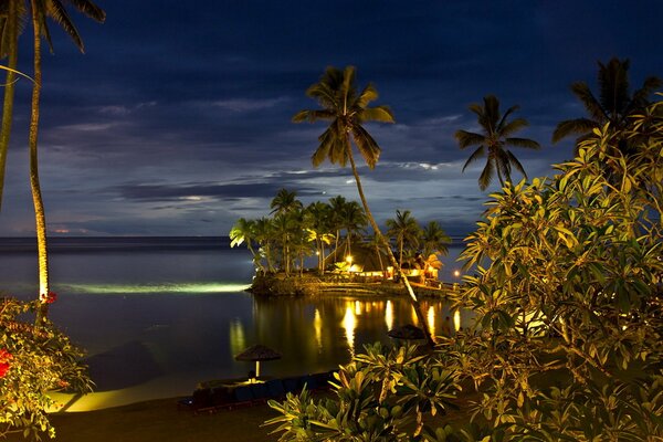 Ocean view from the coast of Fiji