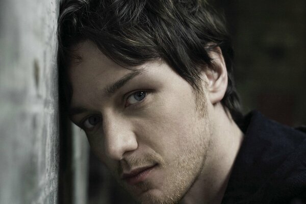 Portrait of James McAvoy piercing gaze