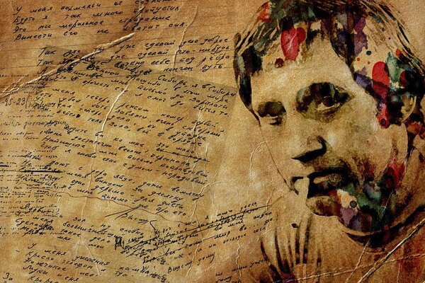 Image de Vladimir Vysotsky sur papier