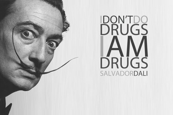 Salvador Dali Wallpaper in schwarz und weiß