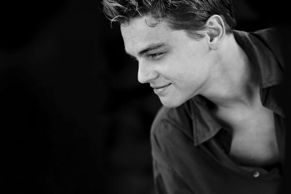 El joven Leonardo DiCaprio. Retrato de un hombre