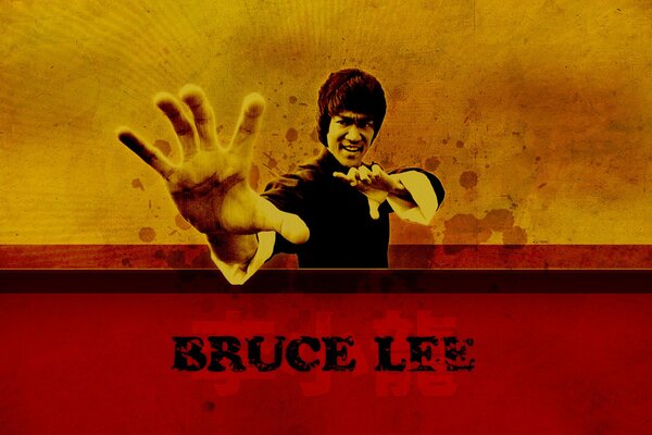 Bruce Lee Foto mit der Aufschrift