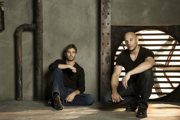 Vin Diesel e Paul Walker foto insieme