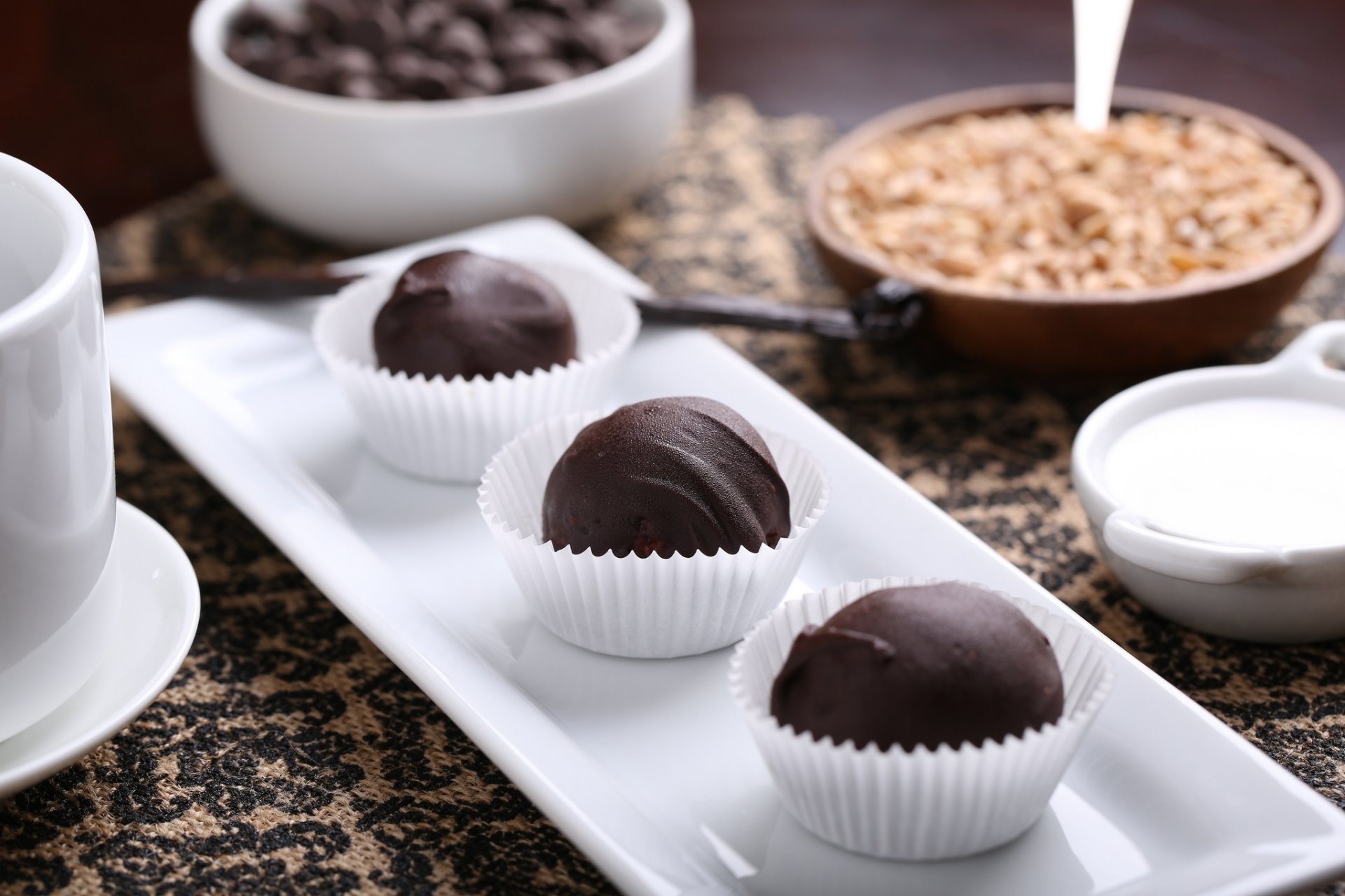 candy chocolate sweets milk coffee tableware