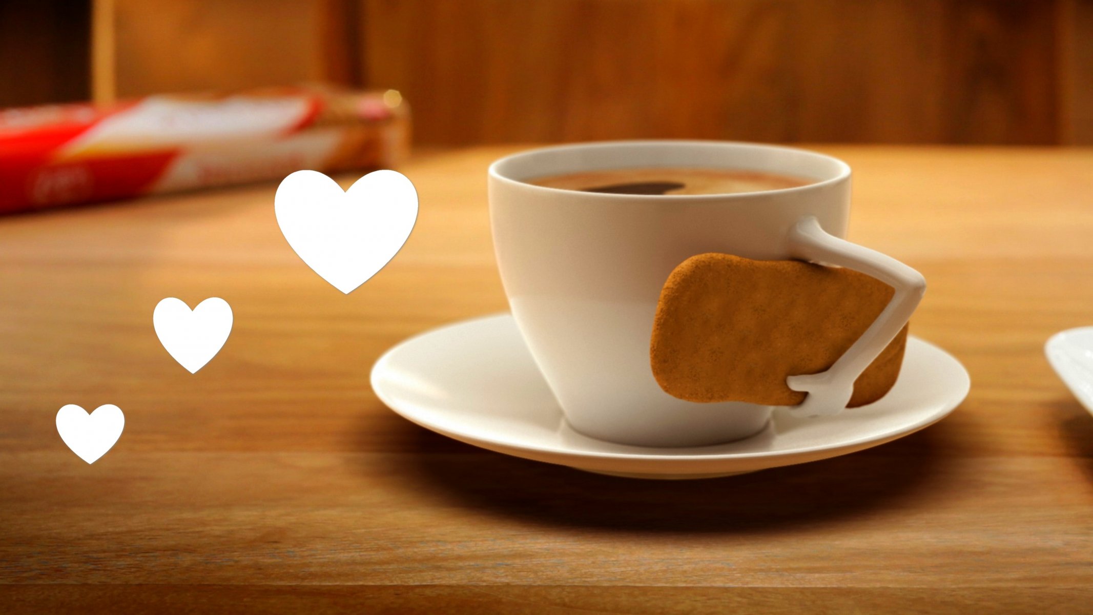 tasse amour café biscuit coeur