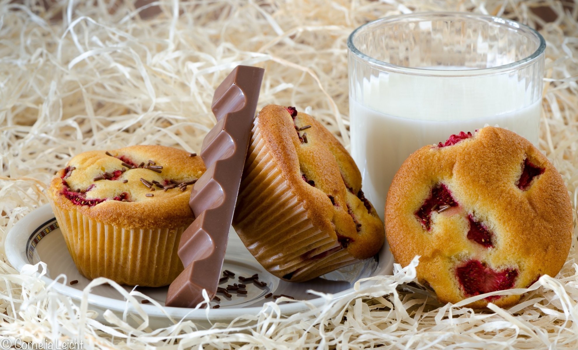 muffins milch glas schokolade