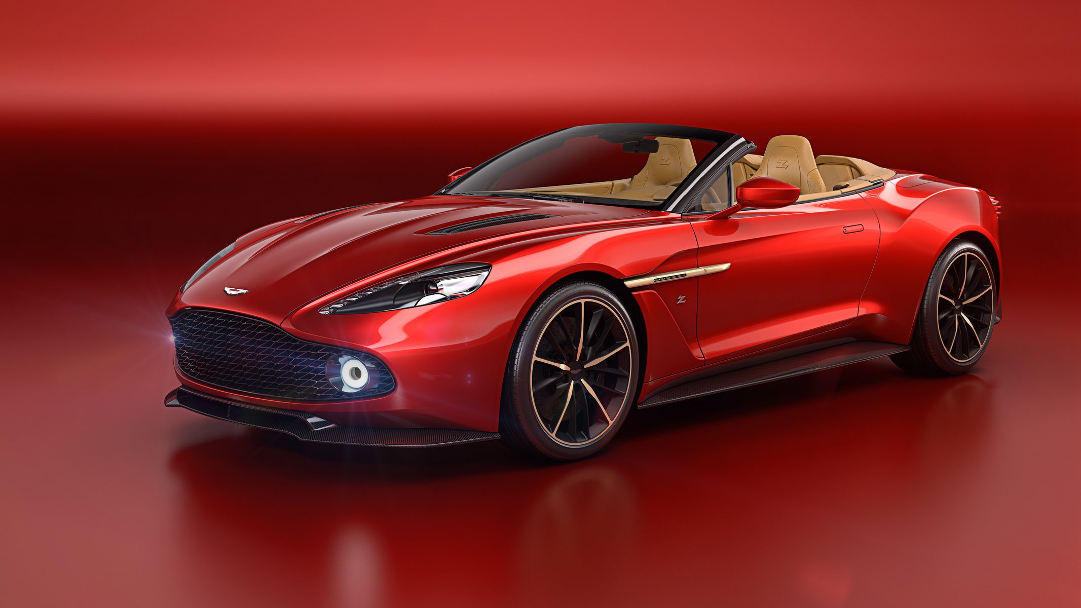 2016 volante aston martin vanquish zagato красный