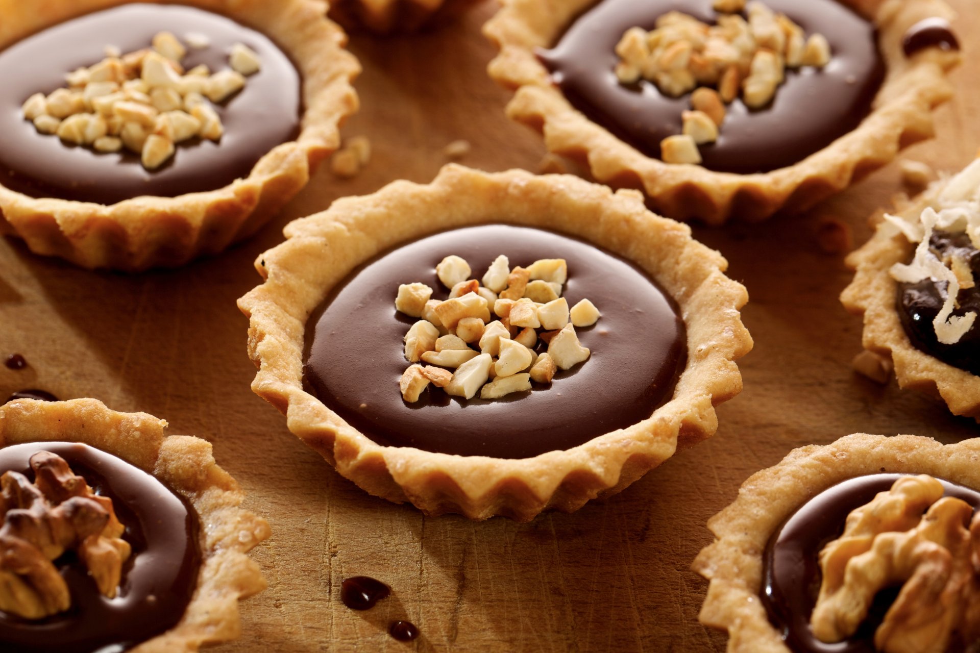 tartaletas pasteles chocolate nueces