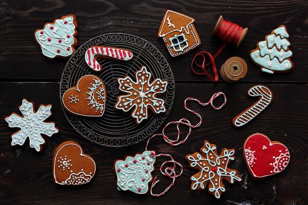 Biscuits de Noël. Figurines comestibles