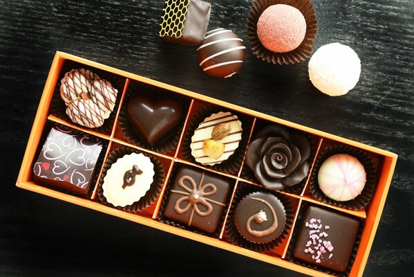 Chocolates de diferentes formas