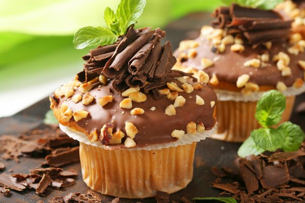 Cupcakes enrobés de chocolat