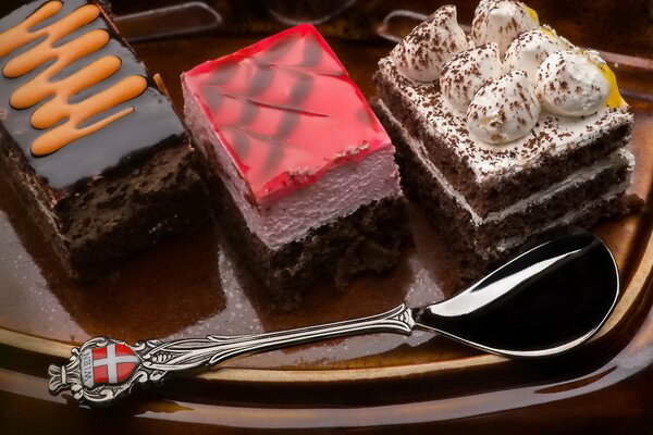 Sanskvit à la crème au chocolat orné d une garniture multicolore