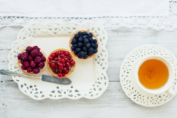 Thé aux tartelettes aux baies