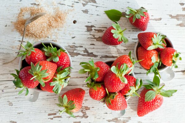 Fraises au sucre pour gâteau