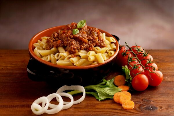 Delicious goulash with vegetables