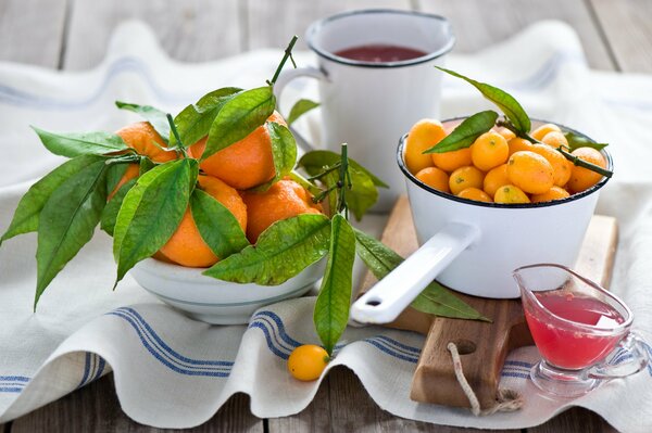 Tangerines are very tasty in winter