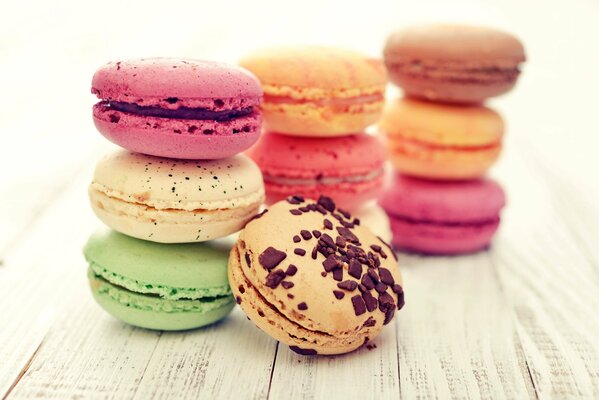 Delicious macaroons for tea