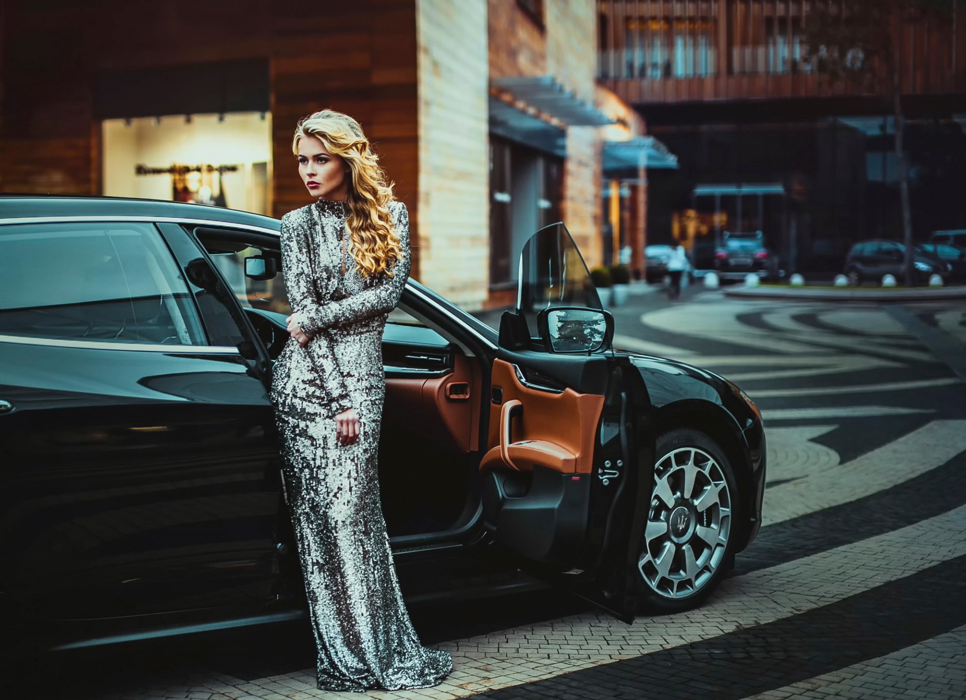 nastia model samochód miasto moskwa maserati quattroporte