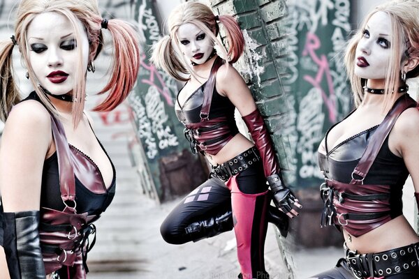 Cosplay Harley Quinn, piękna dziewczyna