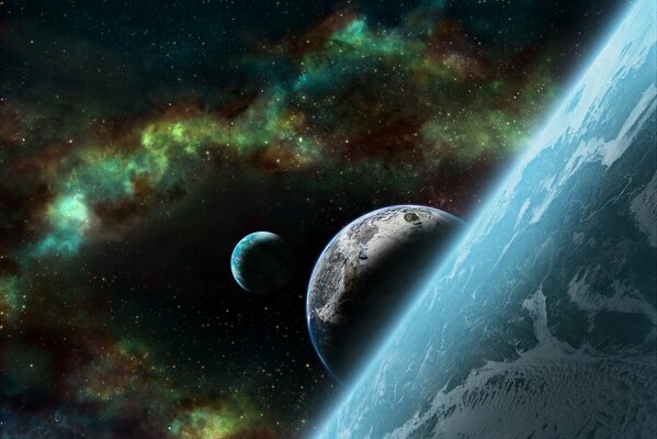 Universo cielo nebulosa planeta