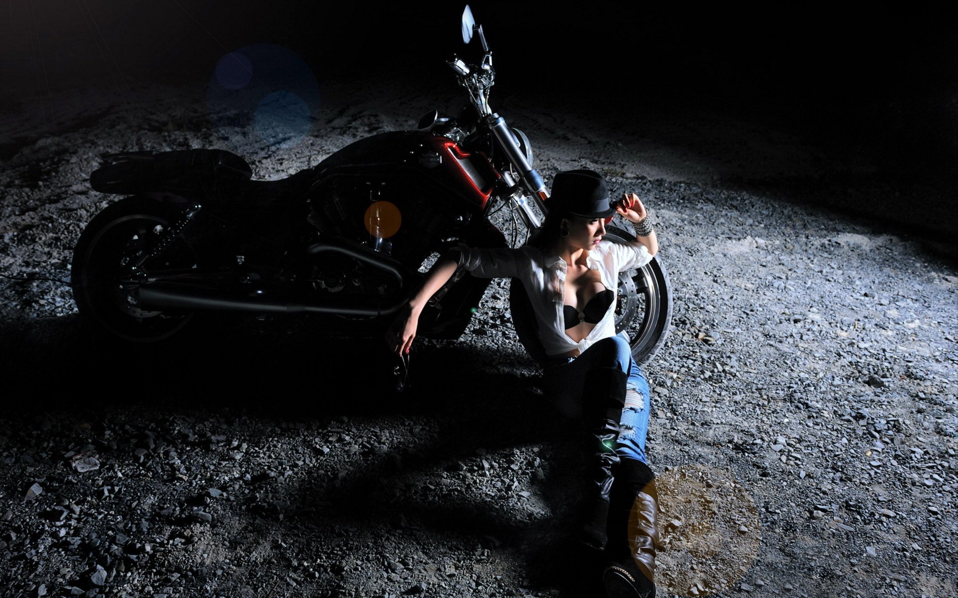 girl bike night